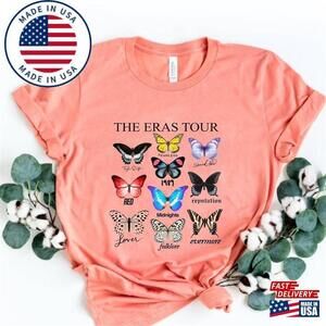 The Eras Tour Butterfly T-Shirt Swiftie  Tee  Top Classic Unisex